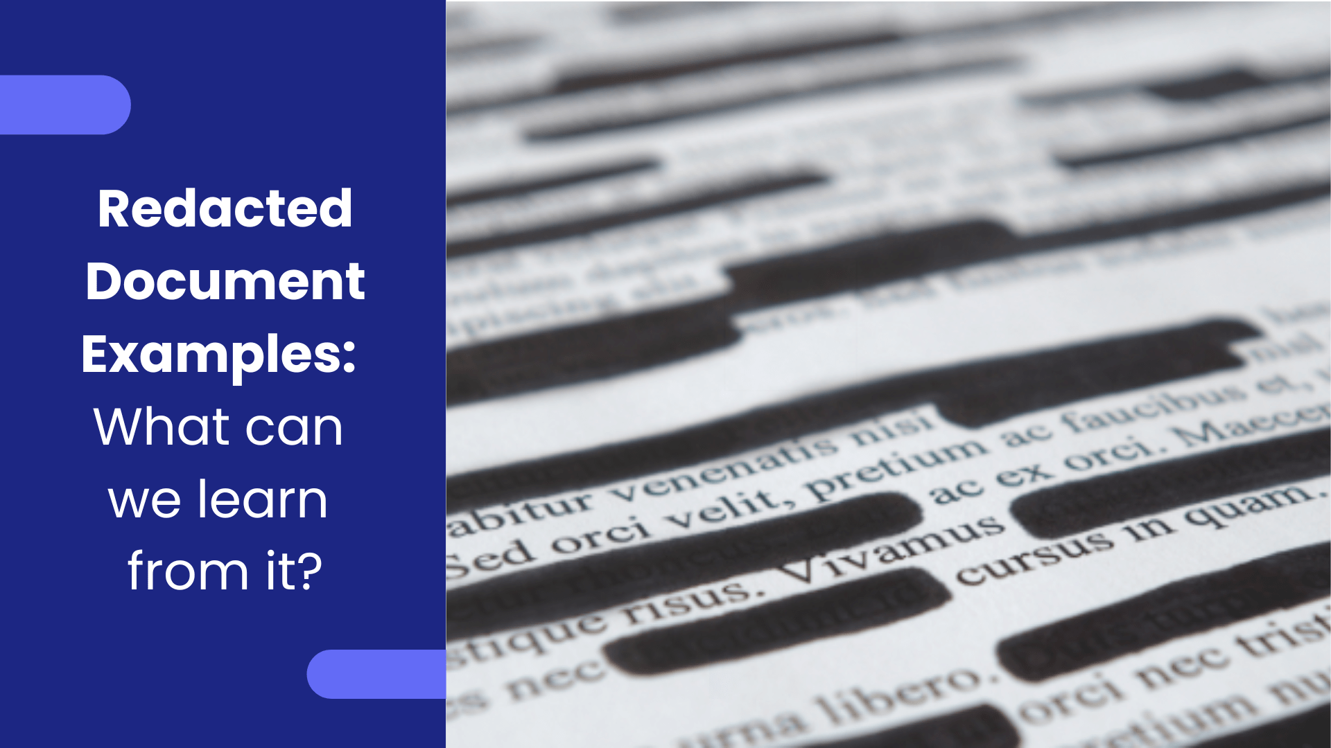 Redacted Document Examples What can we Learn from it?